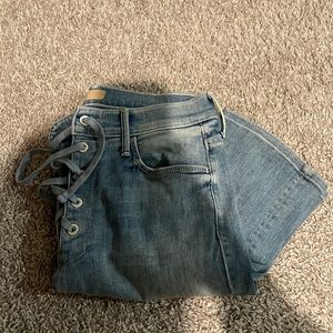 mother denim lace up jeans